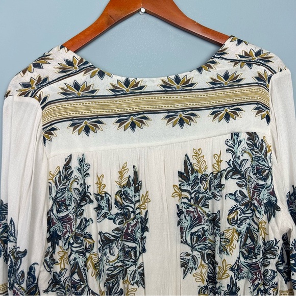 NEW Free People boho moonlight drive mini dress floral ivory combo size L - Picture 13 of 15